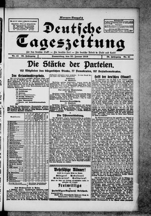 Deutsche Tageszeitung vom 23.01.1919