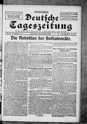 Deutsche Tageszeitung on Jan 30, 1919