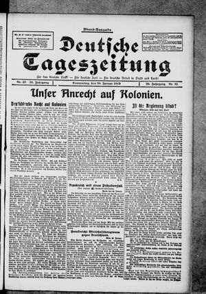 Deutsche Tageszeitung on Jan 30, 1919