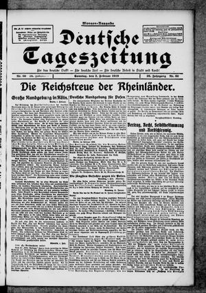 Deutsche Tageszeitung vom 02.02.1919