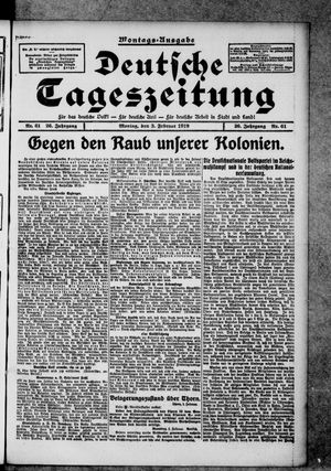 Deutsche Tageszeitung vom 03.02.1919