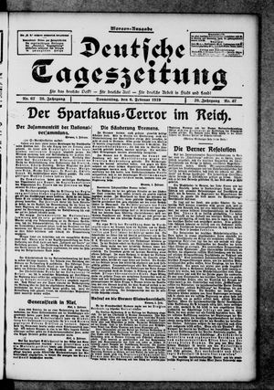Deutsche Tageszeitung vom 06.02.1919