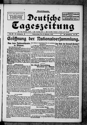 Deutsche Tageszeitung vom 06.02.1919