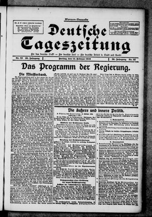 Deutsche Tageszeitung vom 14.02.1919