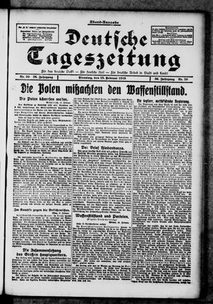 Deutsche Tageszeitung vom 18.02.1919