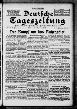 Deutsche Tageszeitung vom 19.02.1919