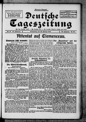 Deutsche Tageszeitung on Feb 20, 1919