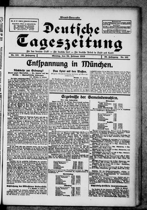 Deutsche Tageszeitung vom 24.02.1919