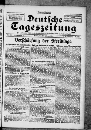 Deutsche Tageszeitung vom 28.02.1919