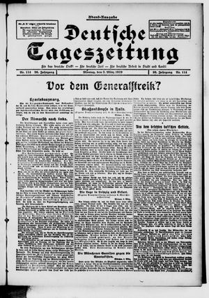 Deutsche Tageszeitung vom 03.03.1919
