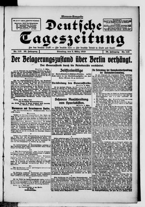 Deutsche Tageszeitung on Mar 4, 1919