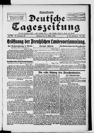 Deutsche Tageszeitung on Mar 14, 1919