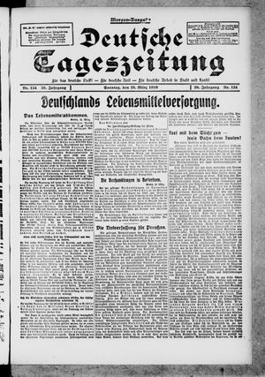 Deutsche Tageszeitung on Mar 16, 1919