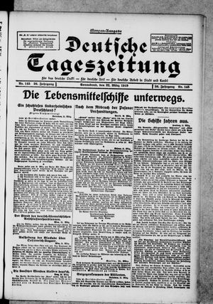 Deutsche Tageszeitung vom 22.03.1919