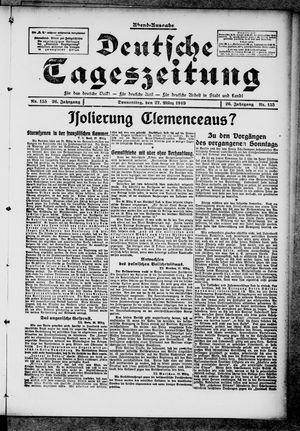 Deutsche Tageszeitung on Mar 27, 1919