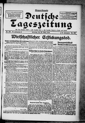 Deutsche Tageszeitung on Mar 30, 1919