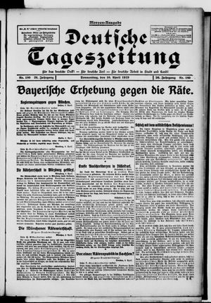 Deutsche Tageszeitung vom 10.04.1919