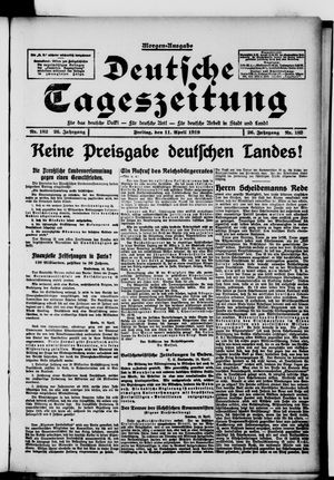 Deutsche Tageszeitung vom 11.04.1919