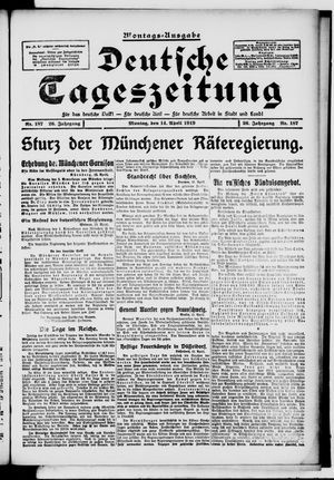 Deutsche Tageszeitung on Apr 14, 1919