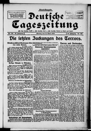 Deutsche Tageszeitung on Apr 14, 1919