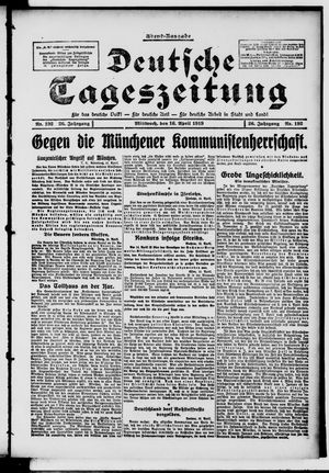 Deutsche Tageszeitung on Apr 16, 1919