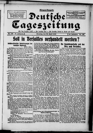 Deutsche Tageszeitung on Apr 22, 1919