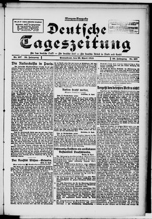 Deutsche Tageszeitung on Apr 26, 1919