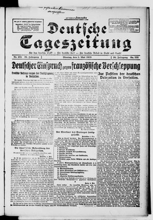 Deutsche Tageszeitung vom 05.05.1919