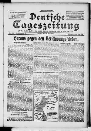 Deutsche Tageszeitung on May 9, 1919