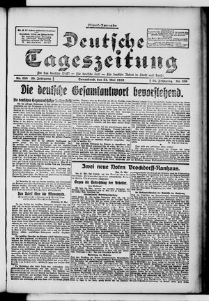 Deutsche Tageszeitung vom 24.05.1919