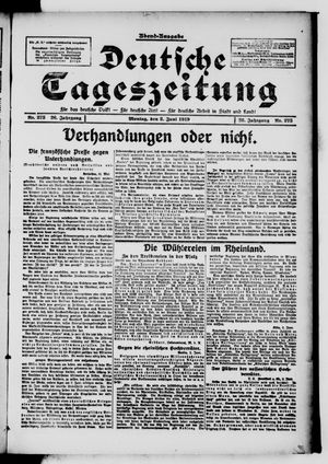 Deutsche Tageszeitung on Jun 2, 1919