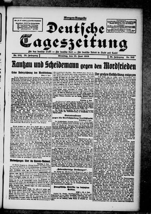 Deutsche Tageszeitung vom 10.06.1919