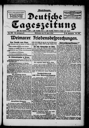 Deutsche Tageszeitung vom 18.06.1919