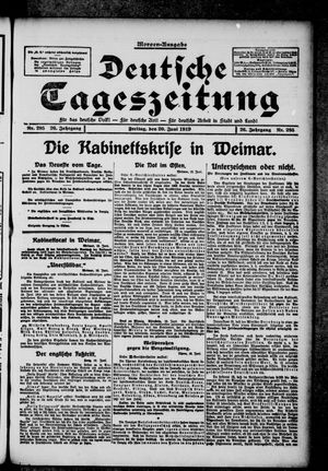 Deutsche Tageszeitung vom 20.06.1919