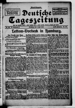 Deutsche Tageszeitung vom 01.07.1919
