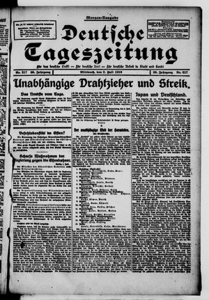 Deutsche Tageszeitung on Jul 2, 1919