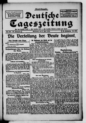 Deutsche Tageszeitung on Jul 2, 1919