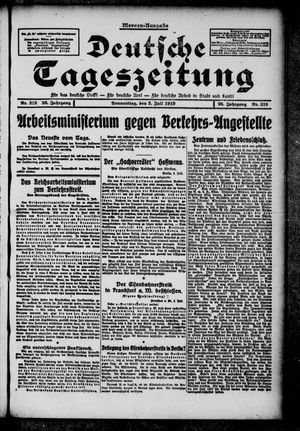 Deutsche Tageszeitung vom 03.07.1919