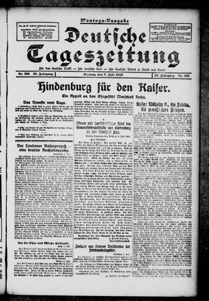 Deutsche Tageszeitung vom 07.07.1919