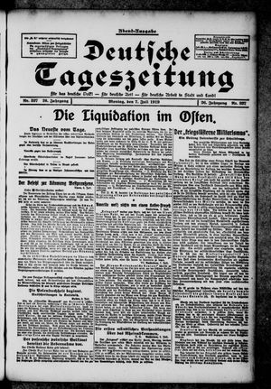 Deutsche Tageszeitung vom 07.07.1919