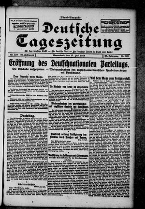 Deutsche Tageszeitung on Jul 12, 1919