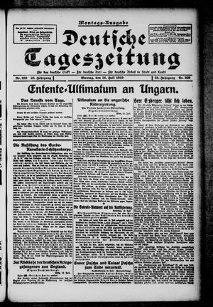 Deutsche Tageszeitung on Jul 14, 1919