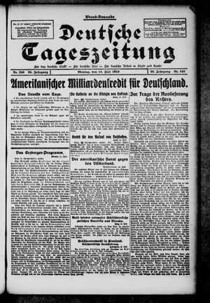 Deutsche Tageszeitung on Jul 14, 1919