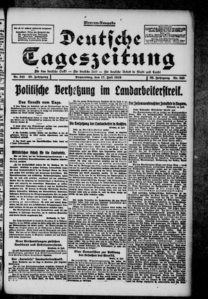 Deutsche Tageszeitung on Jul 17, 1919