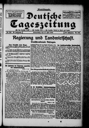 Deutsche Tageszeitung on Jul 17, 1919