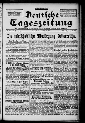 Deutsche Tageszeitung vom 19.07.1919