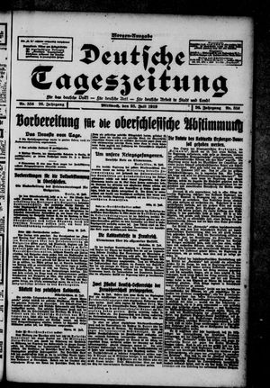 Deutsche Tageszeitung on Jul 23, 1919