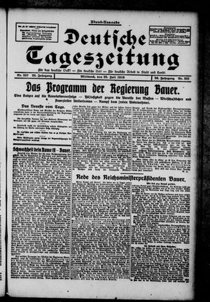 Deutsche Tageszeitung on Jul 23, 1919