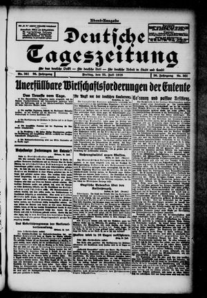 Deutsche Tageszeitung on Jul 25, 1919