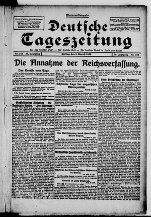 Deutsche Tageszeitung on Aug 1, 1919